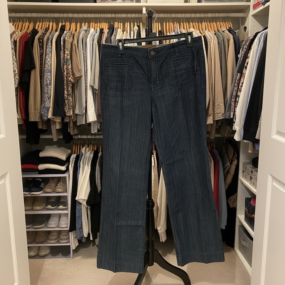 GAP, Dark Blue Wide-Leg Jeans Size 12